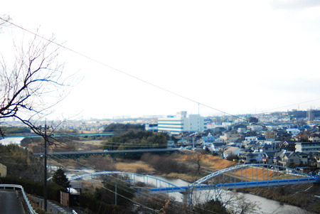 New and old Toukoku bridges. overlooking from hill .