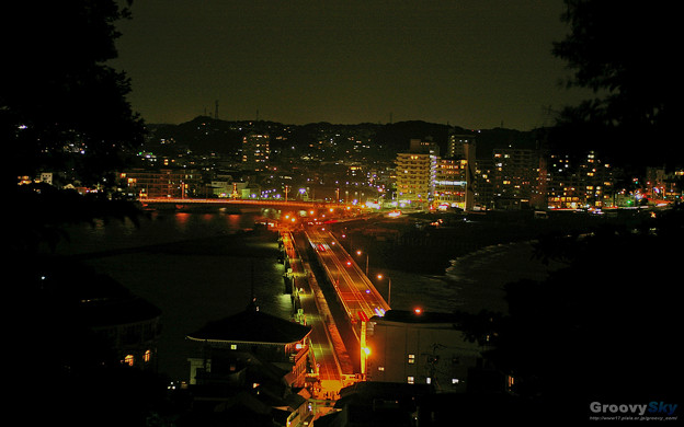 江ノ島大橋 夜景 デスクトップ壁紙 1680x1050 写真共有サイト フォト蔵