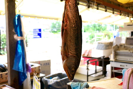 2011.07.25　越後　寺泊魚の市場通り　塩引き鮭