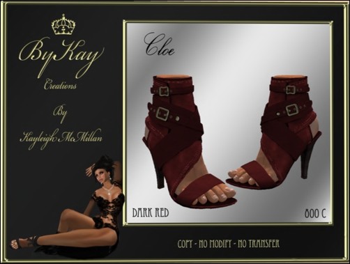 *ByKay* ~ Cloe Sandals ~ [Dark Red]