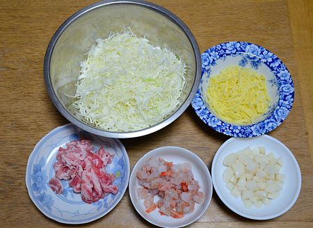 もんじゃ焼き　具材